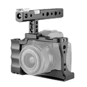 Video Camera Cage Stabilizer With Handle For Canon Eos M50 - Black