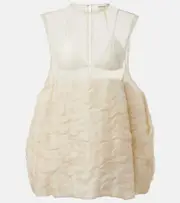 [Khaite] Khaite Blair linen and silk-blend minidress AU 16 white