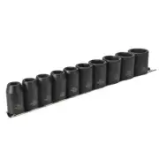 Teng Metric 1/2in Drive Impact Socket Set 10 Piece Single Hex TEN9121