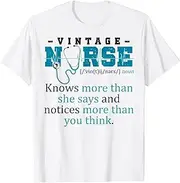 [X.Style] Vintage Nursing Definition Job for Nurses ds1716 T-Shirt (M) White