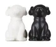 True Living Dog Shaped Salt & Pepper ShakersBlack/White NEW
