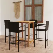 5 Piece Garden Bar Set Brown vidaXL