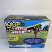 NEW SLOOSH Set 2 Sea World Inflatable Splash Pad Water Sprinkler for Kids 68"