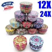 12-24Pcs Candle Jars with Lid Bulk Round Candle Container Tins Empty Storage Box