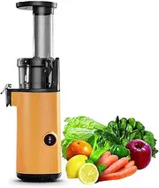 Mini Slow Juicer, Screw Cold Press Juicer, Electric Fruit and Vegetable Juicer, Portable Blender, Easy to Clean, BPA Free,Yellow
