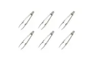 6x Appetito S Steel Tongs w Flat Tips 23cm Home Kitchen Cooking Serving Tool