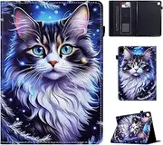 [Vaitasy] Case for Samsung Galaxy Tab S6 Lite 10.4 Inch 2024/2022/2020 (SM-P610/P613/P615/P619/P620/P625/P627), Card Slot Protective Case for Galaxy Tab S6 Lite 10.4 Inch - Tiger Spotted Cat