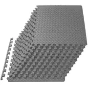 ProsourceFit Puzzle Exercise Mat ½ in, EVA Interlocking Foam Floor Tiles fo