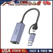 BENFEI USB-C/A to Ethernet Adapter, USB Type-C (Thunderbolt 3/4) to RJ45 Gigabit