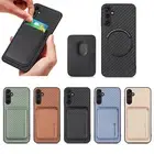 For Samsung Galaxy A54 A23 A14 A04E Detachable Card Pocket Wallet Magsafe Case