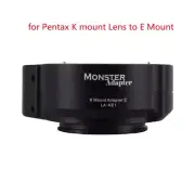Monster LA-KE1 Auto focus Lens Adapter for Pentax K Pk Lens to Sony E 3R C3 F3K