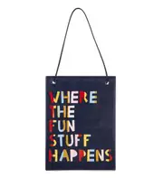 Fun Stuff Wall Plaque (Blue) - 19.5x0.5x14.5cm