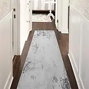 Cinknots Runner Rugs for Hallway 60x300 Gray Carpet Outdoor Rug Machine Washable Modern Abstract Soft Home Decor for Living Room Kitchen Laundry Room Doorway Bedroom