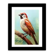 Sparrow Art Framed print