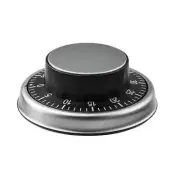 Avanti Mechanical Kitchen Timer Black Rugged Abs Plastic Stainless Steel Body