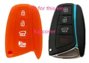 ORANGE SILICONE 4 BUTTON SMART KEY COVER for HYUNDAI IX35 SANTA FE 2013