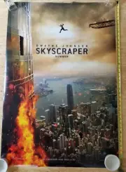 Authentic SKYSCRAPER DWAYNE JOHNSON Original 27x40 DS Movie Theater Poster