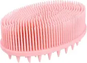 VALICLUD Silicone Exfoliating Shower and Hair-washing Brush Dual-sided Body Scrubber for and of Circulation Color