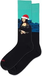 [Hot Sox] Men's Box Set Crew Socks-3 Pair Pack-Holiday Fun Novelty Gifts