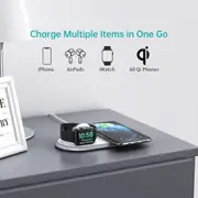 Choetech T317 2 in 1 Dual Wireless Charger Pad & Foldable Apple Watch (MFI Certified)