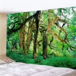 🔥爆款下殺🔥 奇幻森林 原始森林 北歐風掛布 INS絨布掛毯 背景布 墻壁裝飾布 掛畫 床頭畫布 大廳壁布