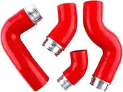 Car Pressure Lines & Hoses Silicone Turbo Boost Hose Kit Intercooler fit for VW fit for Golf GTI MK5 fit for Audi A3 8P 2.0TFSI Car Air Intake Hose(Red)