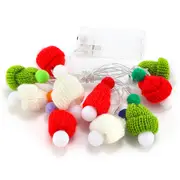 Xmas Decoration LED Round Ball Christmas Hat Light String Christmas Pendants