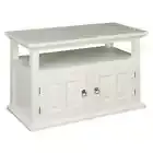 ALLENBY SOLID MAHOGANY TV ENTERTAINMENT UNIT ETU 2 DOORS/SHELF WHITE