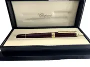 Chopard Luxury Ballpoint Pen, Resin Brown and Gold, Blue Ink