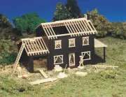 HO Scale Bachmann 45191 Plasticville Classic House Under Construction Kit