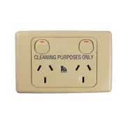 Clipsal Medilec Series Double Powerpoint 10 Amps Cleaner Purp Only - ML2025C-BG