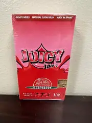 JUICY JAY'S 1 1/4 Raspberry 24 Packs Full Box Cigarette Paper