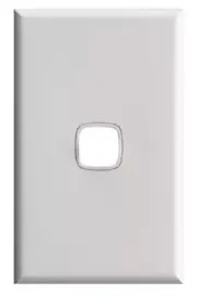 8x HPM EXCEL SWITCH COVERPLATES 1-Gang Horizontal & Vertical, High Gloss, White