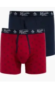 Boxer Brief Set of 2 Size M 32-34 Multicolor Elastic Waist Contour Pouch