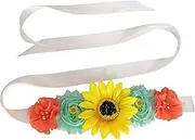 [Oyabridal] Sunflower Sash for Flower Girl Dresses Babyshower Sash for Mommy Flower Girl sash Belt Sunflower