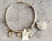 ALEX and ANI Class of 2013 Charm Expandable Bangle Silver-Tone B
