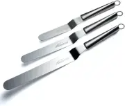 Tenrai Metal Icing Spatula Set Stainless Steel Cake Knife Offset Professional To
