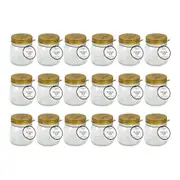 18PK The Styled Room Glass Olivia Preserving Jar Food Container 250ml Clear/Gold