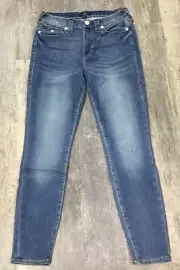 True religion HALLE SN HR FLAP SKINNY Woman's Jeans Size 27x30.