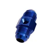 Aeroflow Male To Male With 1/8" NPT Adapter Port Blue Straight -10 AN