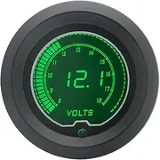 52mm Volt Gauge LCD Digital 7 Color Display Voltmeter