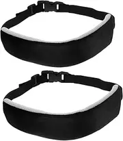Zerodeko 2pcs Travel Head Support Belt Headbands Plane Plane Head Rest Strap Airplane Support Headrest Headrest Strap Sleeping Wide Headband Airplane Travel Essentials Black Cloth