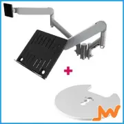 Atdec Notebook-Mon Combo Mount Grommet Clamp - Silver