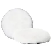 Wool Polishing Pad 6 Inches Soft Sheepskin Buffing Pads with Hook and Loop Ba...
