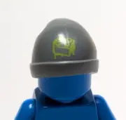 Lego - Minifigure Headgear - Dark Grey, Beanie, Green Brick Print