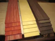 15 PIECE MULTIPAK THIN EXOTIC SAPELE, YELLOWHEART, WENGE 12" X 3" X 1/8"
