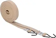 Flat Bungee Cord with Hooks 2.4cm Wide Heavy Duty Elastic Strap for Securing Cargoes, Luggage, Moving Boxes, Outdoor Gear Ideal for Campers, Truck Owners, and DIY Users (2.5M)