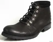 KENNETH COLE mens black leather lace-up BOOTS Arc-Tic Blast - comfortable new