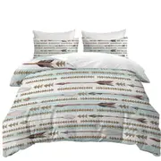 Light Blue Stripes Arrows Design Quilt Cover