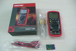 TECPEL 泰菱 》DMM-139 5999 數位 + AC真實均方根讀值 三用電表 變頻器VFD (True RMS.)